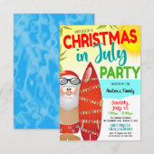 7月のクリスマス・パーティー招待状 招待状 (正面/裏面)