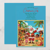 7月のクリスマス・パーティー 招待状 (正面/裏面)