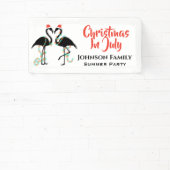 7月のクリスマス,フラミンゴの夏のパーティー 横断幕 (インサイチュ)