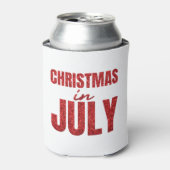 7月のクリスマス フラミンゴプリント 缶クーラー (缶正面)