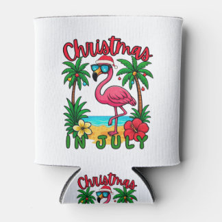 7月のクリスマス フラミンゴ 缶クーラー