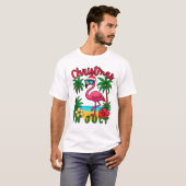 7月のクリスマス フラミンゴ Tシャツ (正面フル)