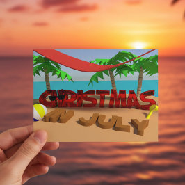 7月のクリスマス ホリデーポストカード