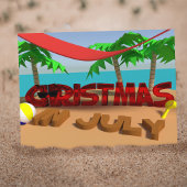 7月のクリスマス ホリデーポストカード