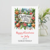 7月のクリスマス ホリデー リース カード (スタンド正面)