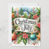 7月のクリスマス ホリデー リース カード (裏面)