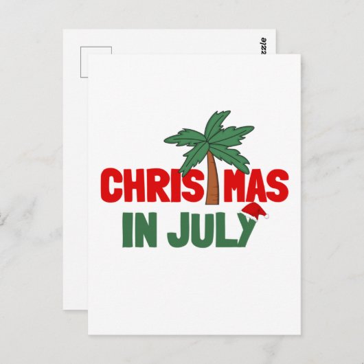 7月のクリスマス ポストカード (正面/裏面)