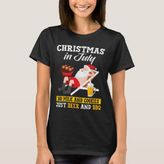 7月のクリスマス – ミルクとクッキーのみビール Tシャツ