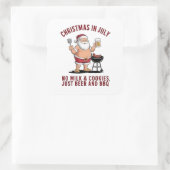 7月のクリスマス:ミルクなし、クッキーなし、ビールのみ スクエアシール (バッグ)