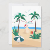 7月のクリスマス モダンファミリー サマー パーティー 招待状 (裏面)