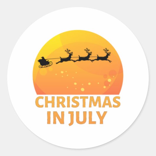7月のクリスマス ラウンドシール (正面)