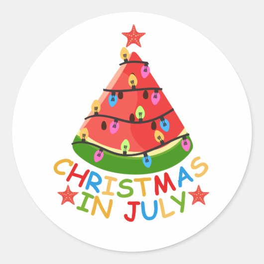 7月のクリスマス ラウンドシール (正面)