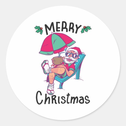 7月のクリスマス ラウンドシール (正面)