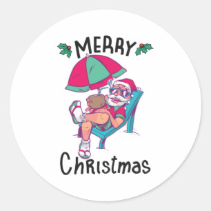 7月のクリスマス ラウンドシール