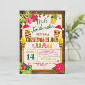 7月のクリスマス ルアウ招待状 招待状 (スタンド正面)