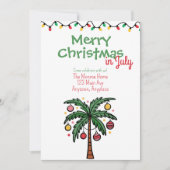 7月のクリスマス 夏のクリスマスパーティー 招待状 (正面)