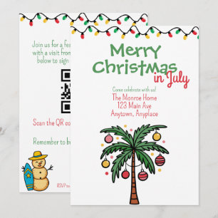 7月のクリスマス 夏のクリスマスパーティー 招待状