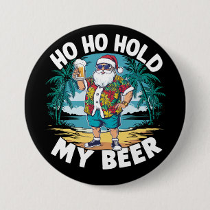 7月のクリスマス 夏のサンタ ビールホルダー 缶バッジ