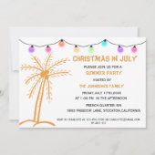 7月のクリスマス 夏のパーティー 招待状 (正面)