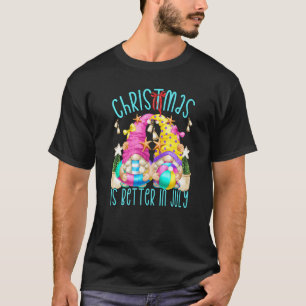 7月のクリスマス 女性用 ノーム Xmasビーチ Tシャツ