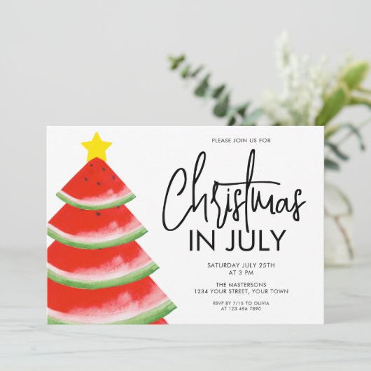 7月のクリスマス 招待状 (スタンド正面)