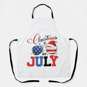 7月のクリスマス 楽しいサンタ 7月4日 Xmas エプロン