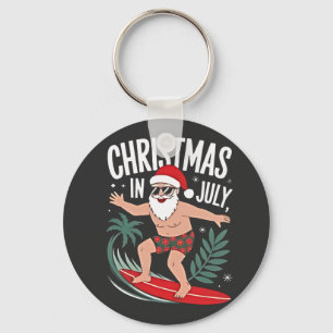 7月のクリスマス 楽しい クリスマス サンタ ビーチ キーホルダー