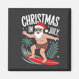 7月のクリスマス 楽しい クリスマス サンタ ビーチ マグネット