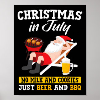 7月のクリスマス - 牛乳とクッキーではなくビールだけ ポスター