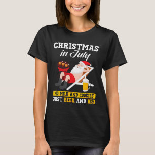7月のクリスマス - 牛乳とクッキーではなくビール Tシャツ