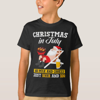 7月のクリスマス - 牛乳とクッキーはなし ビールだけ Tシャツ