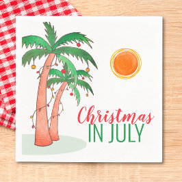 7月のクリスマスBBQパーティーヤシ スタンダードカクテルナプキン