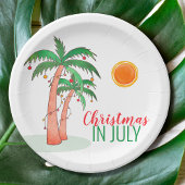 7月のクリスマスBBQパーティーヤシ ペーパープレート