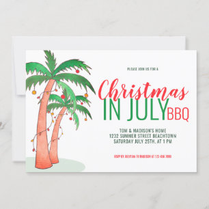 7月のクリスマスBBQパーティー 招待状