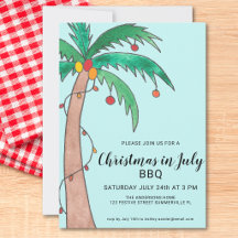 7月のクリスマスBBQパームツリー