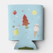 7月のクリスマスBBQ夏のパーティー パーソナライズされた スリム缶クーラー (裏面)