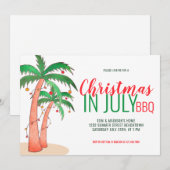 7月のクリスマスBBQ 招待状 (正面/裏面)
