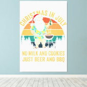 7月のクリスマスCookieはカクテルのみ夏 キャンバスプリント (インサイチュ (ウッドフロア))