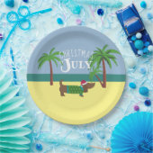 7月のクリスマスDachshundパーティー ペーパープレート (パーティー)