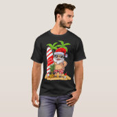 7月のクリスマスSantaハワイアンサーフィンSummer Su Tシャツ (正面フル)