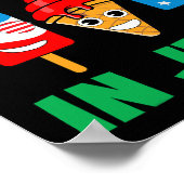 7月のクリスマスSanta Hat Kidsのアイスクリームポップ ポスター (角)