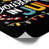 7月のクリスマスSanta Hat Sunglasses Summer Vaca ポスター (角)