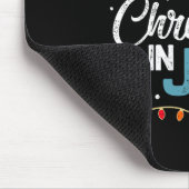 7月のクリスマスSanta Hat Sunglasses Summer Vaca マウスパッド (コーナー)