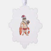 7月のクリスマスSanta Lifeguard オーナメントカード (左)