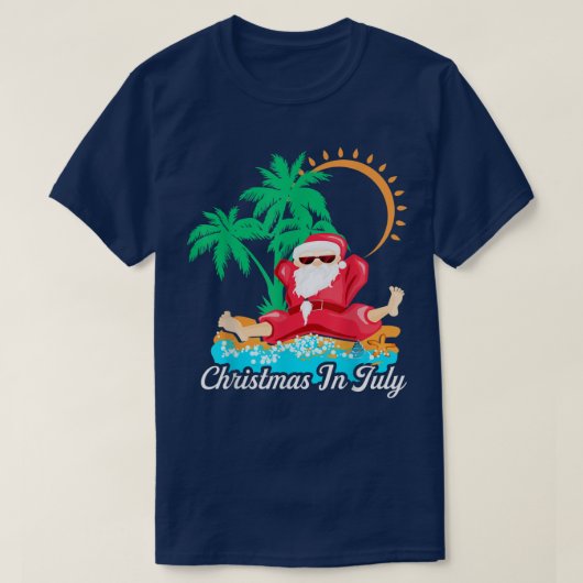 7月のクリスマスTDecorationパーティー供給 Tシャツ (デザイン正面)