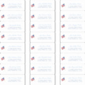 7月のゲスト住所の全米アメリカ国旗4日 シール (正面)