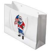 7月のサンの4th愛国的なサンタ・アメリカのクリスマス ラージペーパーバッグ (正面アングル)