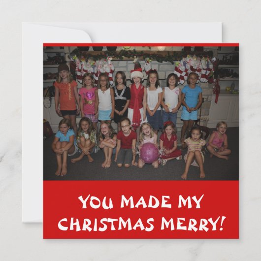 7月のサンキューカードのクリスマス! 招待状 (正面)