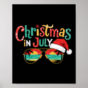 7月のサングルドクリスマス 夏季Xmasビーチバケーション ポスター