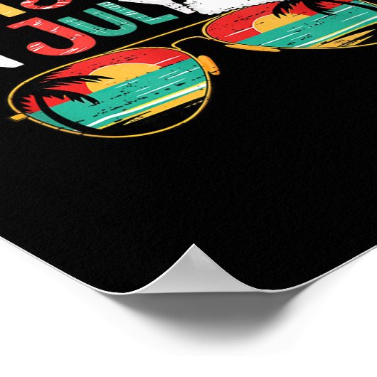 7月のサンジェルクリスマス夏のクリスマスビーチVacati ポスター (角)